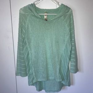 3/4 Sleeve Turquoise Sweater